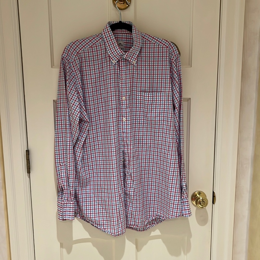 Peter Millar, Red white and blue button down. Size large.